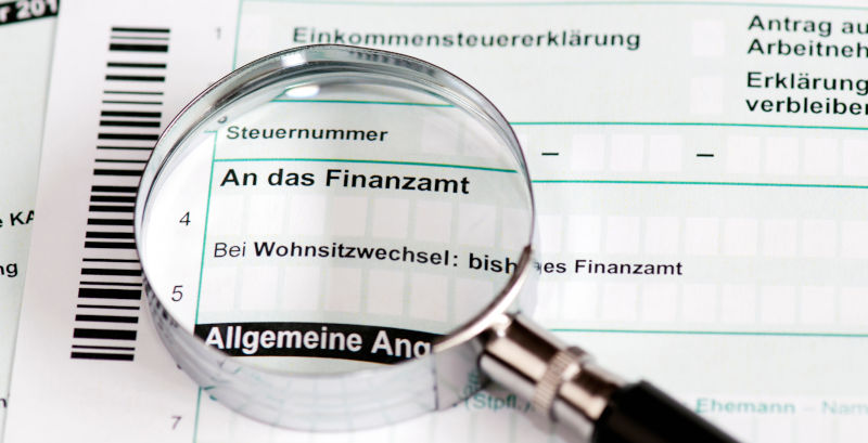 Picture of a German tax form